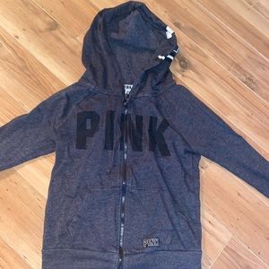 PINK Dark gray hoodie